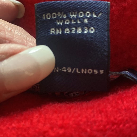 Valentine Red Lands End Wool Jacket - Picture 6 of 6